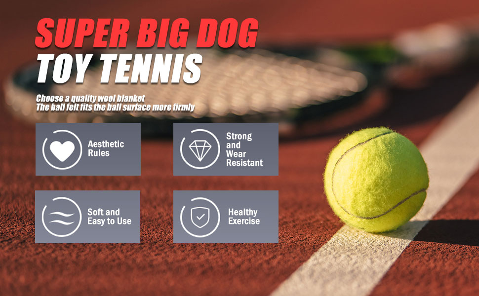 Baisidiwei Tennis Balls 12 Pack Durable Pressurized Dog Tennis Balls Yellow Felt