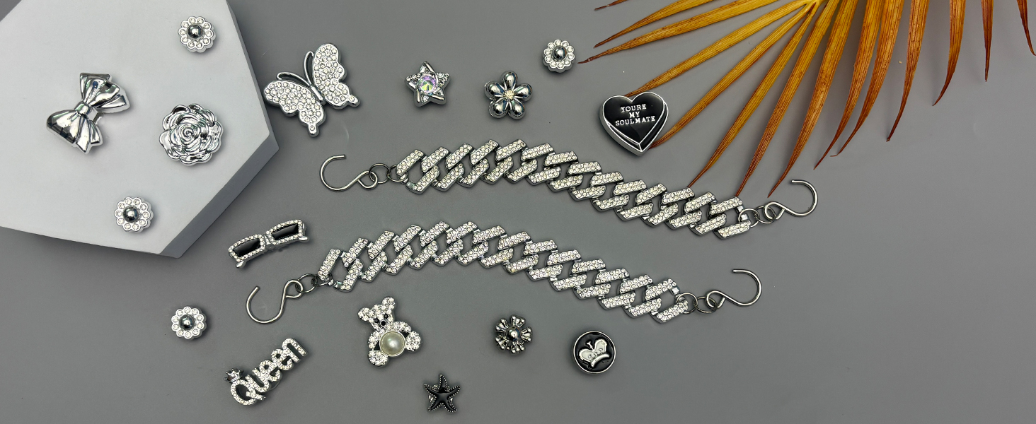 bling shoe chain charms