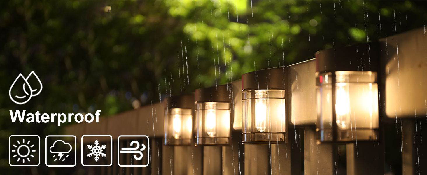 solar fence lights