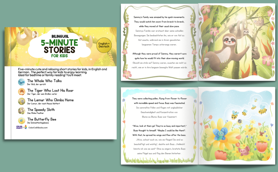 German to English Bedtime Stories,Stories in German and English for Kids,English-German Dual Stories