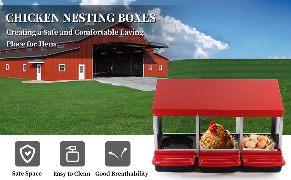 Shikha Chicken Nesting Box for Laying Eggs,3 Compartment