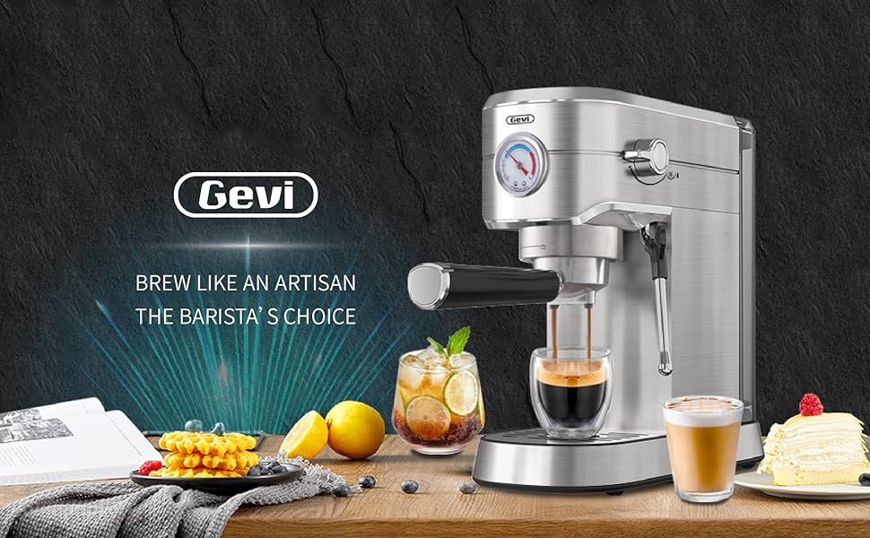 Gevi 20 Bar Compact Professional Espresso Coffee Machine