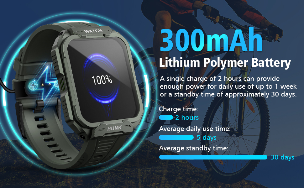 smart watch for men 300mAh battery