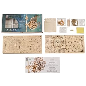 UGEARS Orologio Aero Clock Orologio Sospeso Da Parete a pendolo Puzzle 3D