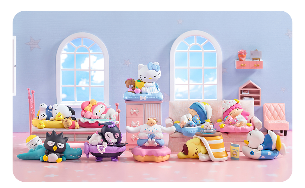POP MART Sanrio characters Fall Asleep Series SET(9Boxes
