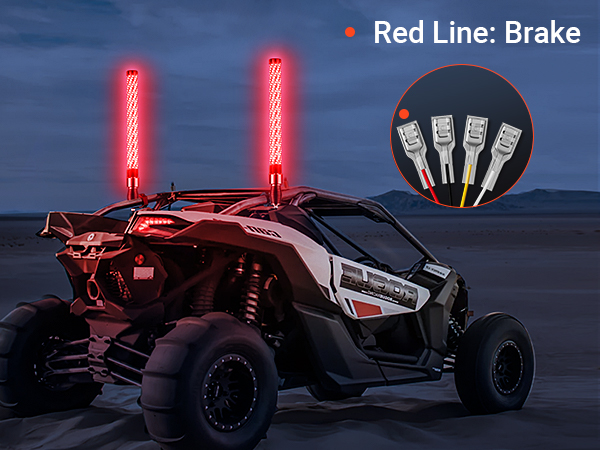 Amazon.com: Ehaho 2PCS 2FT Fat Whip Lights for UTV ATV with