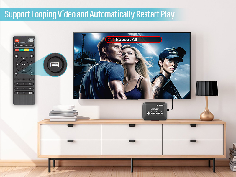4K@30hz HDMI TV Media Player 