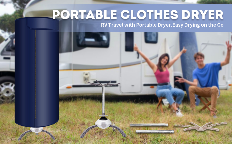 Portable Clothes Dryer - Upgraded Large Capacity for Families, Apartments,Travel and RV, Mini 900W Fast-Drying Machine for Clothing and Shoes Quick And Easy to Use Foldable Compact Dryer 22 clothes dryer