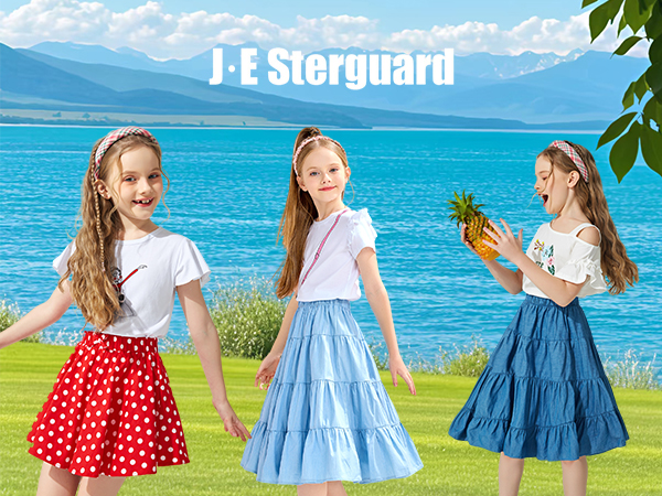 Amazon.com: J·E Sterguard Girls' Skirt Blue Girls Skirts