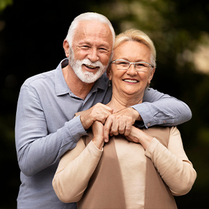 Happy aging couple