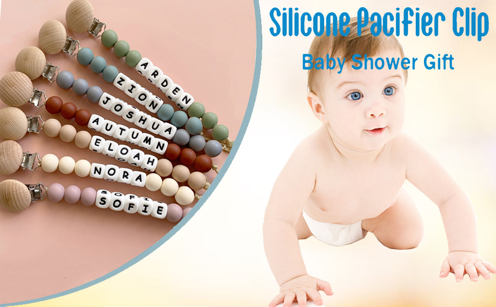 Personalized Pacifier Clip with Name,Customized Stroller