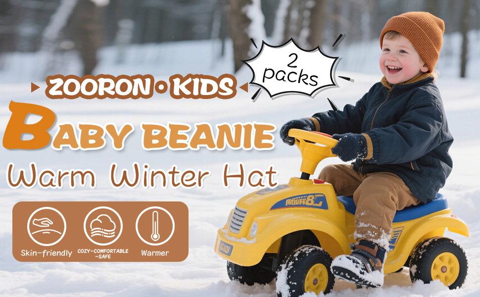 kids beanie hat 2pack