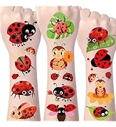 Yoyuspy Ladybug Temporary Tattoos Decorations - 200+ Lady Bug Birthday Party Decorations Beetle P...