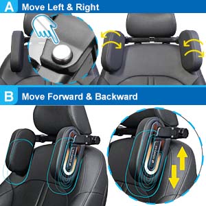 car headrest pillow neck booster car seat 40-100 lbs ergonomic car accessories for women interior