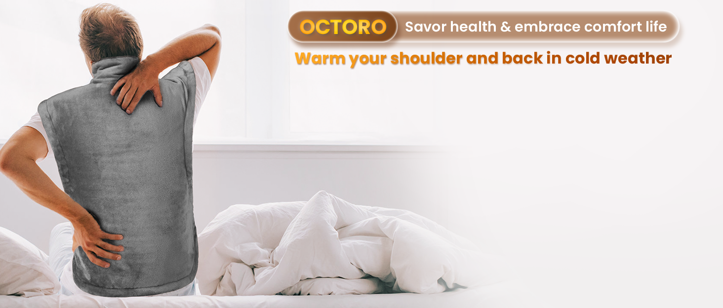 Heating Pad for Back Pain Relief, Large Electric Heating Pad for Neck