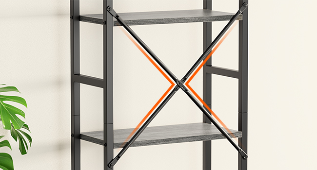 Stellaページ Amazon.com: SUPERJARE Triple 4 Tier Bookshelf, Bookcase with