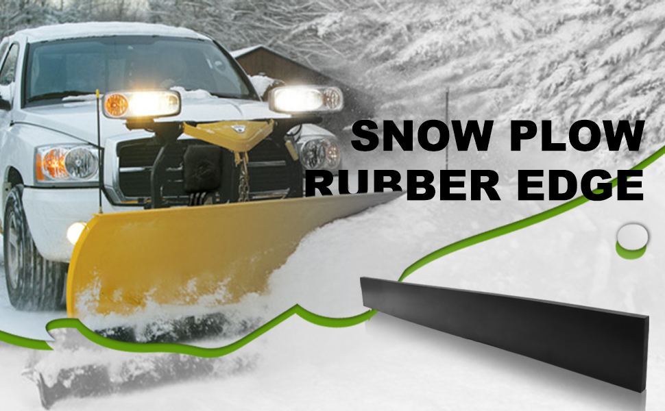 vikofan 57" Snow Plow Edge Snow Plow Rubber Deflector Plow