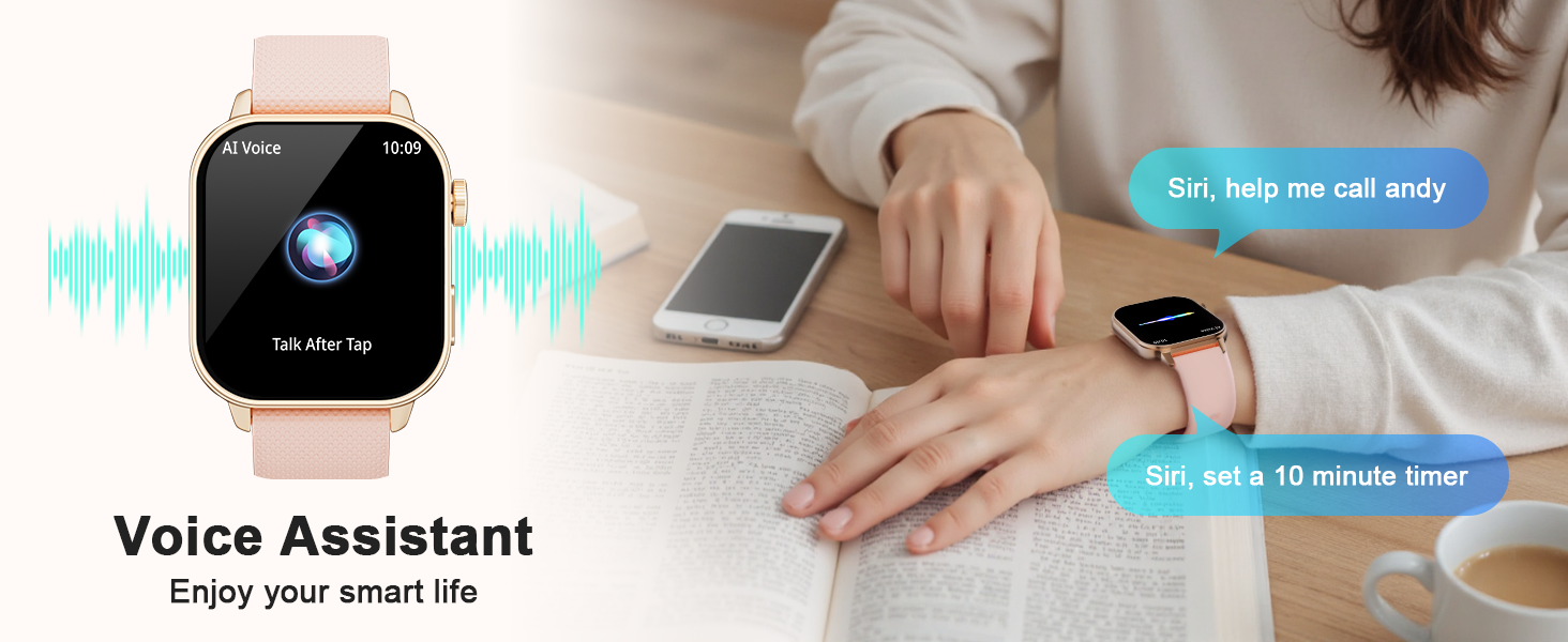 This smartwatch is also equipped with a voice assistant