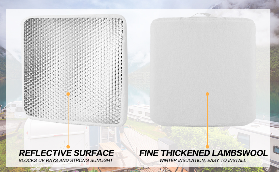 LOVYNO RV Vent Insulators 14" x 14" x 3", RV Skylight Shade