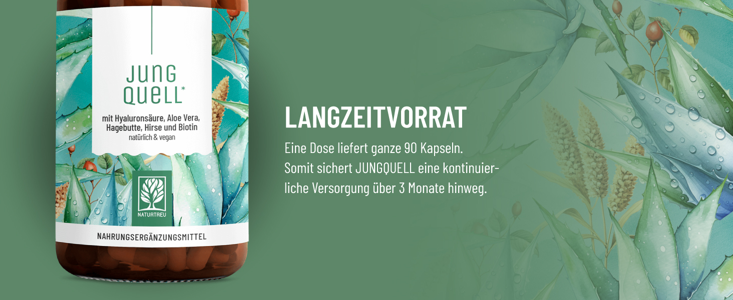Jungquell Hyaluronsäure-Kapseln Langzeitvorrat