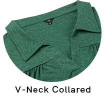 V neck collared