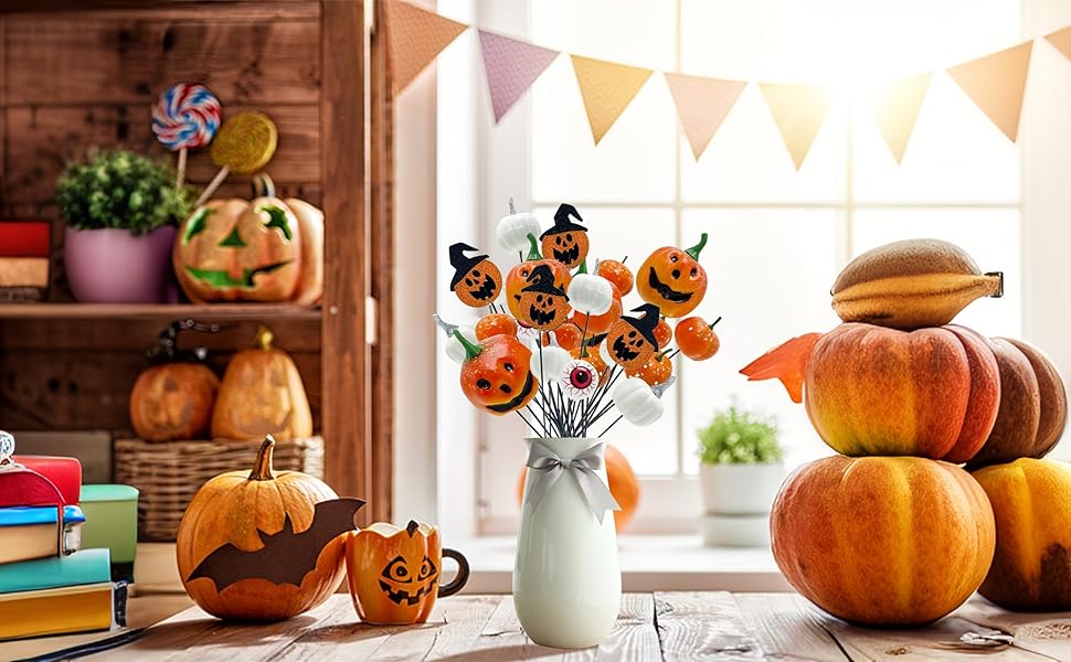 Amazon.com: 4Pcs Halloween Artificial Black Flowers Picks