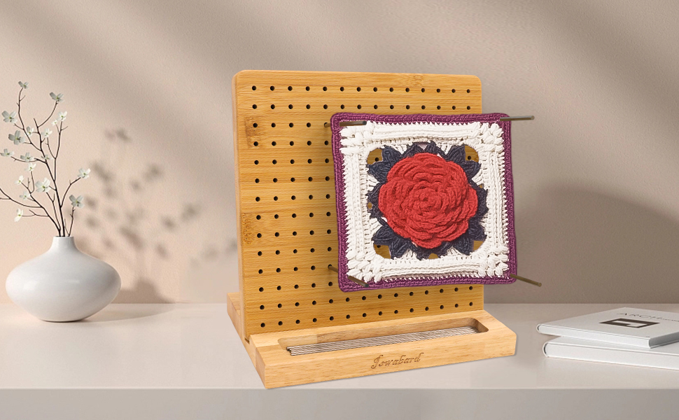 Blocking Board for Crocheting with 15 Stainless Steel Rods