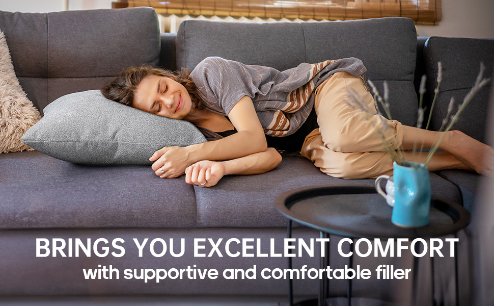 Kidirect Sofa Decor Pillow, Fluffy Couch Pillows, Comfy