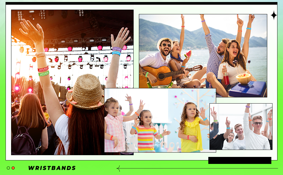 Henoyso 600 Pcs Saturday Paper Wristbands Event Wristbands Paper Bracelets