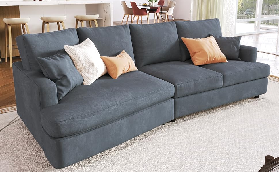 Merax 3 Streamlined Sofa with Removable Back and Seat