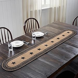 Farmhouse Star Jute Oval Runner