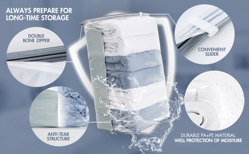 TAILI Cube Vacuum Space Saver Bags Jumbo Size 4 Pack of 31x40x15 inch