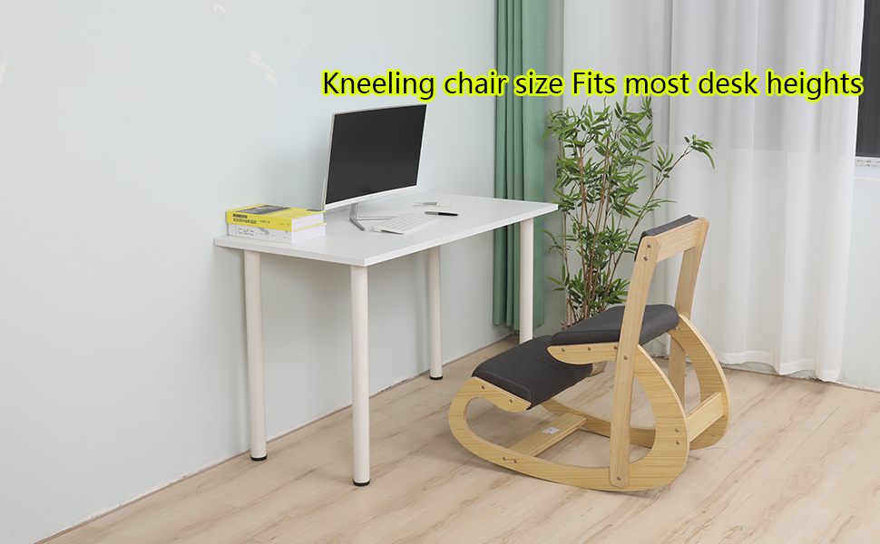 Kneeling chair size fits most desk heights