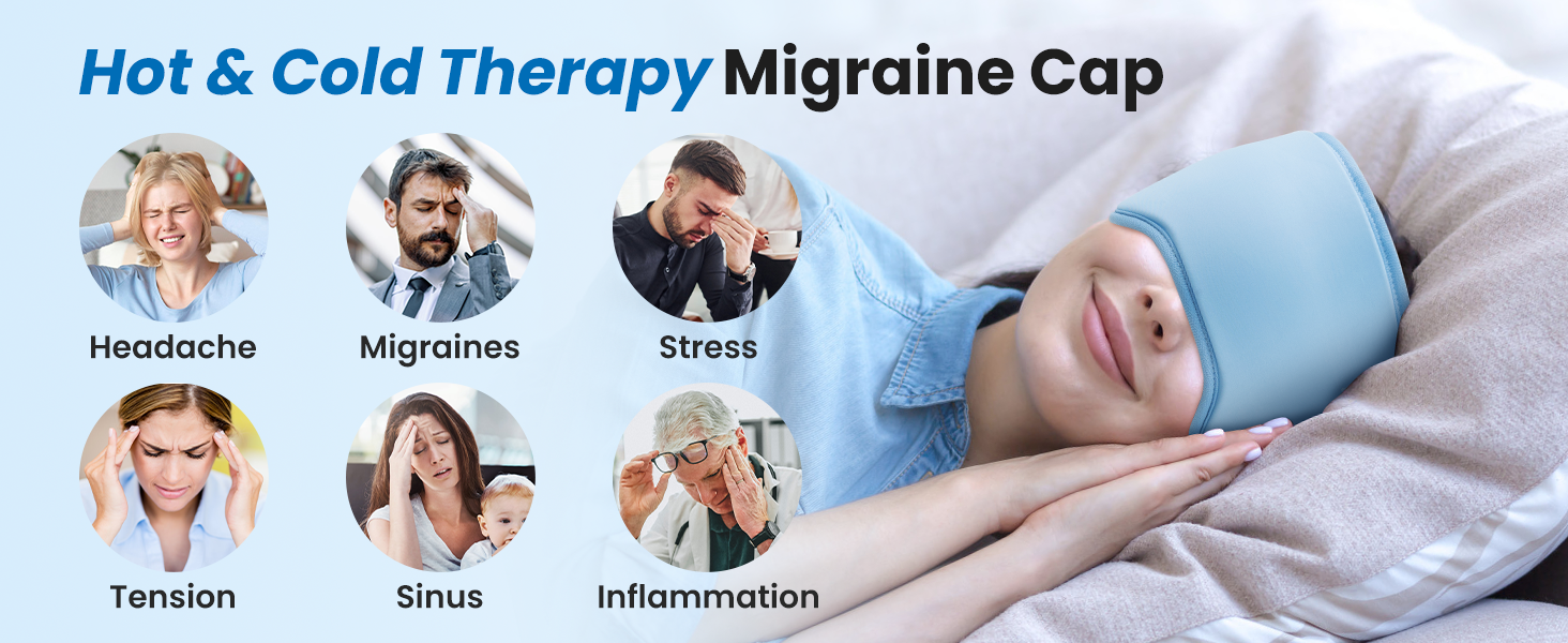 NEWGO Ice Pack for Migrianes and Headaches Relief