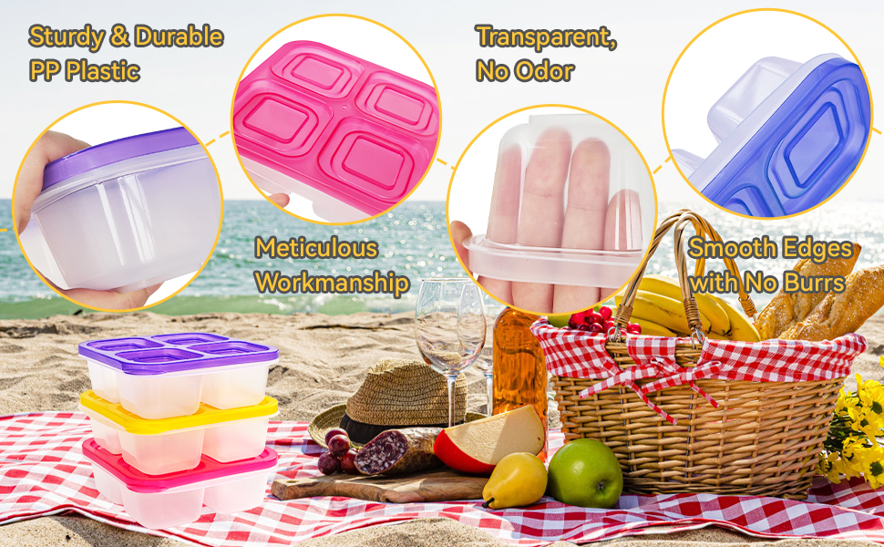 4.Travel Snack Bento Boxes