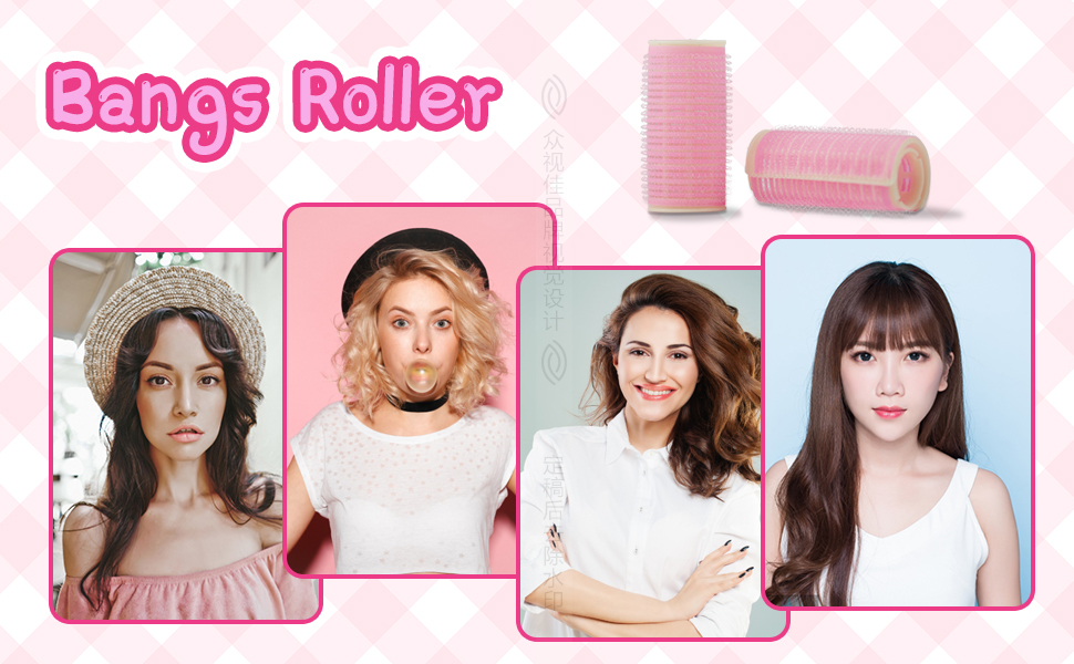 YOEYEZO Hair Roller for Bangs 2 PCS Bangs Roller Double