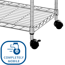 secure sturdy designer steel wire glass rack free standing metal rolling racks