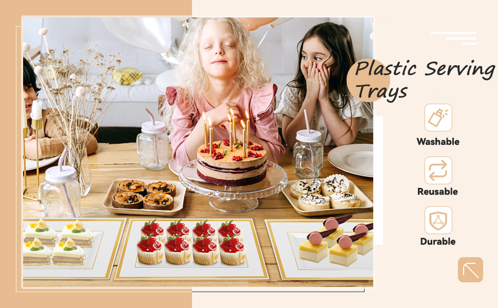 plastic serving trays