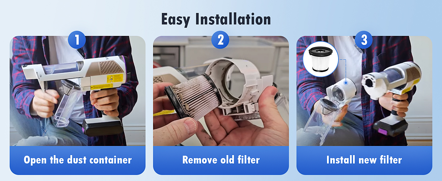 4 Pack IW3510UK Filter Replacement Compatible With Shark Detect Pro