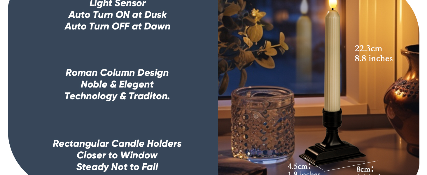 dusk to dawn window candles