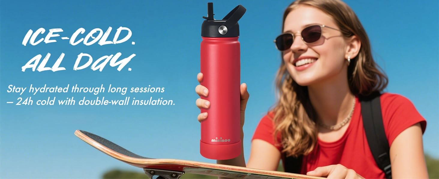 24oz ceramic lined water bottle