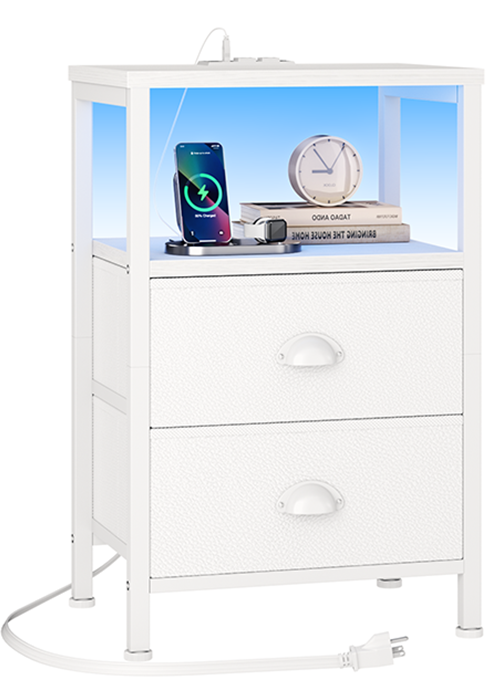 white side table