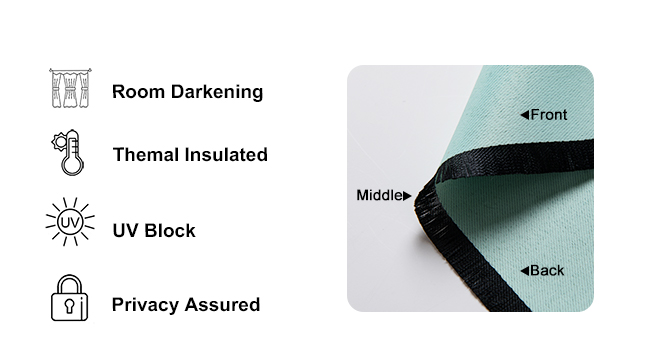 Hiasan room darkening room divider curtains 