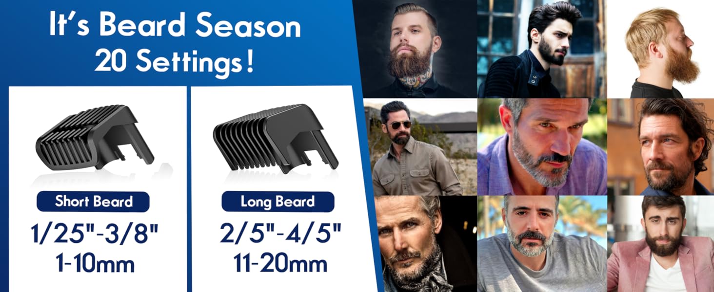 Vacuum Beard Trimmer for Men