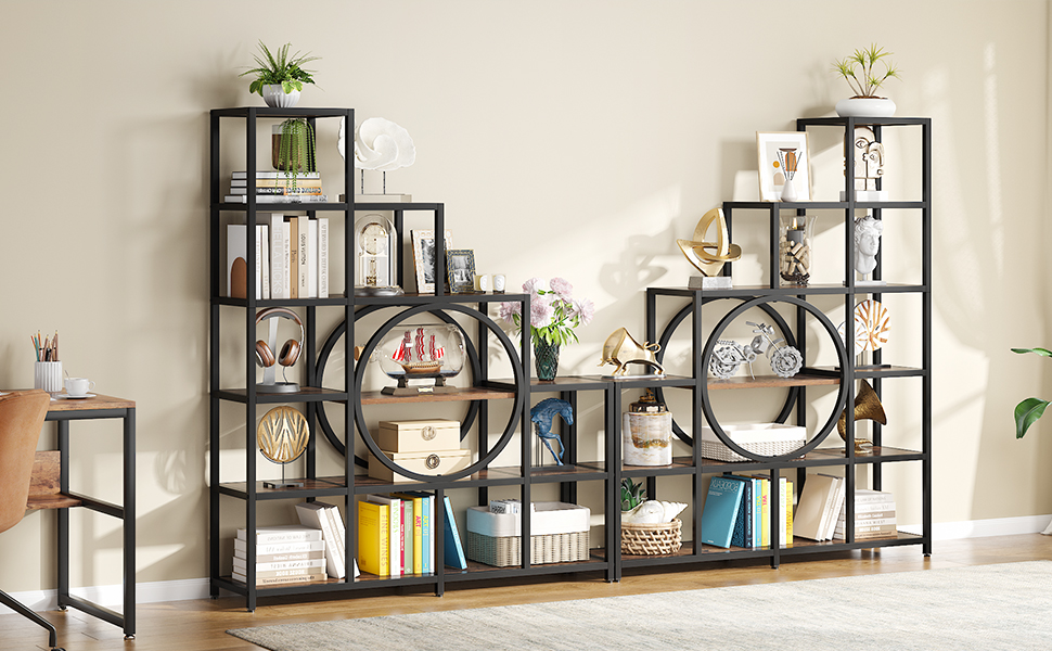 LITTLE TREE 6Tier Bookshelf, Ladder Corner Bookshelves