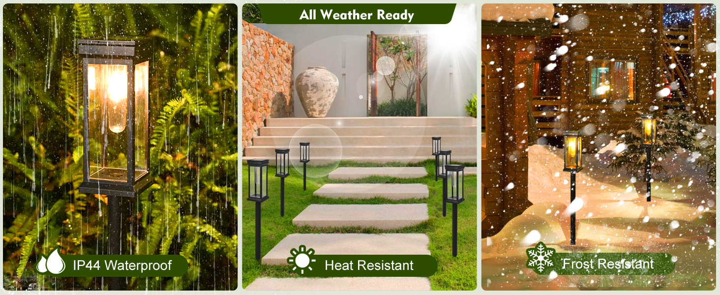 Solar Pathway Lights Outdoor 12 Pack Waterproof LED, Landscape Lighting for Driveway, Garden, Yard
