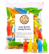 Wax Bottle Candy Drinks, 1/2 (half) Pound Bag - Retro Wax Candy Bottles, Liquid Filled