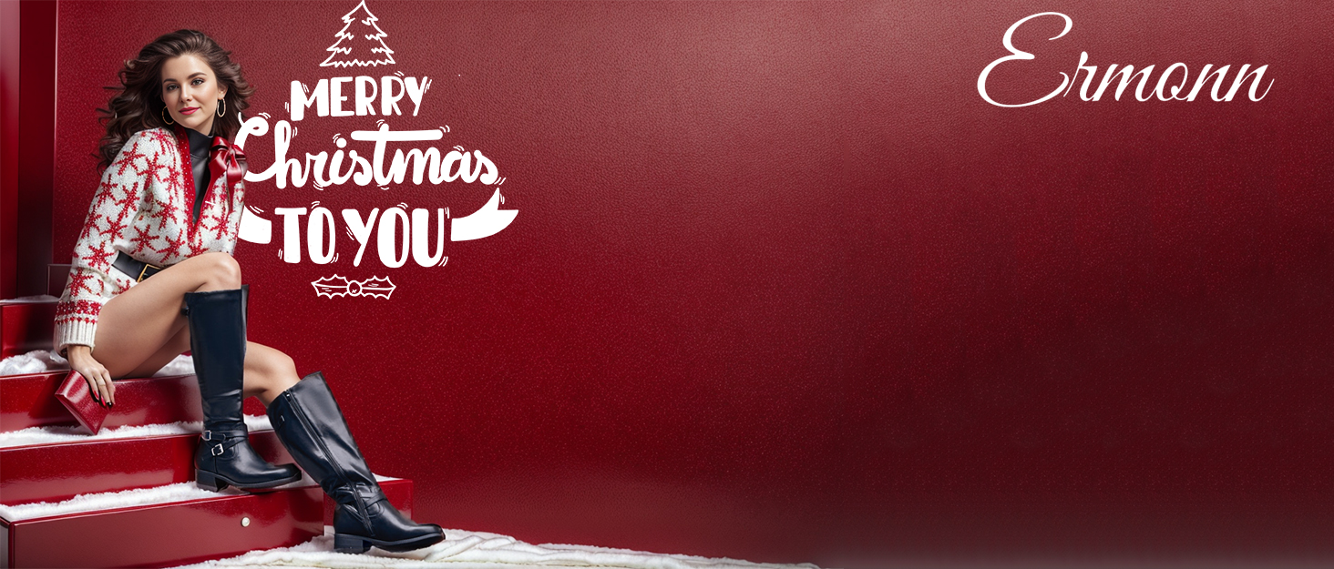 Womens Slouchy Knee High Boots Stacked Mid Heel Winter Boots 2023 Fashion