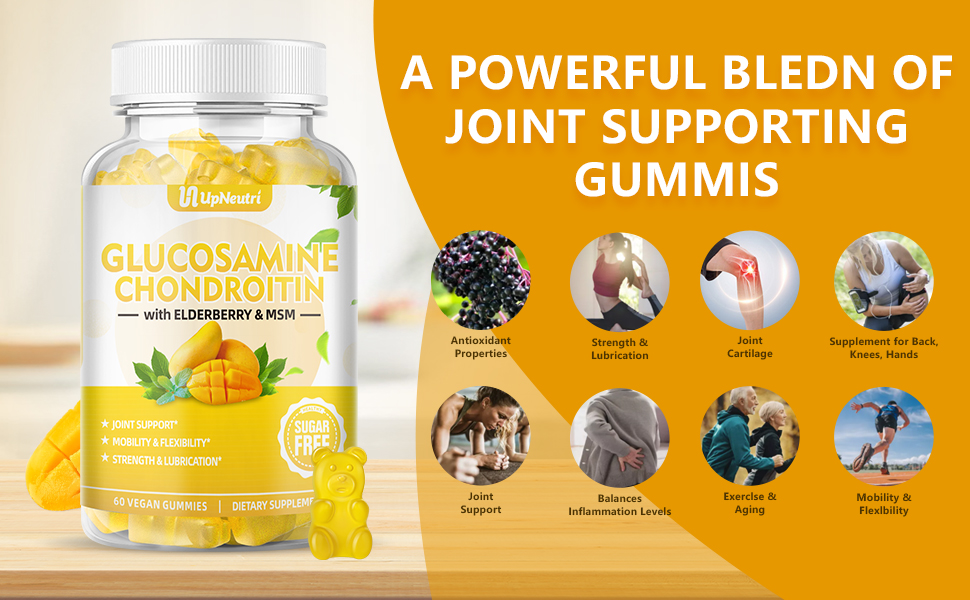 Sugar Free Glucosamine Chondroitin Gummies, Extra Strength