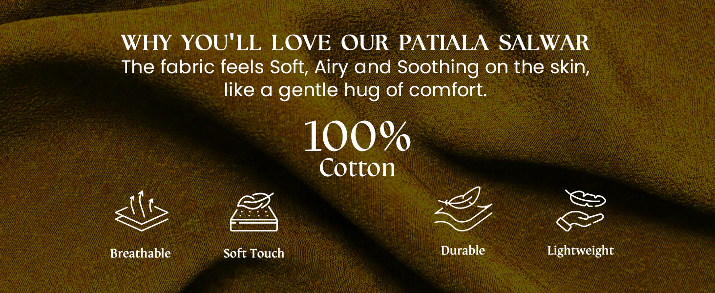 Trasa Women's Semi Patiala Salwar Cotton